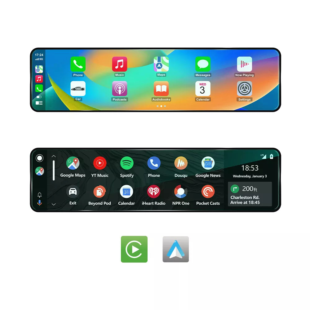 Aoocci P112 Grabadora Dashcam 4K/2K con GPS, Autoradio Portátil CarPlay/AA