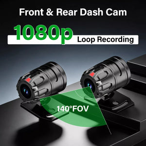 Dashcam doble 1080p para moto BMW compatible con BM6/BM7, ángulo 140° FOV