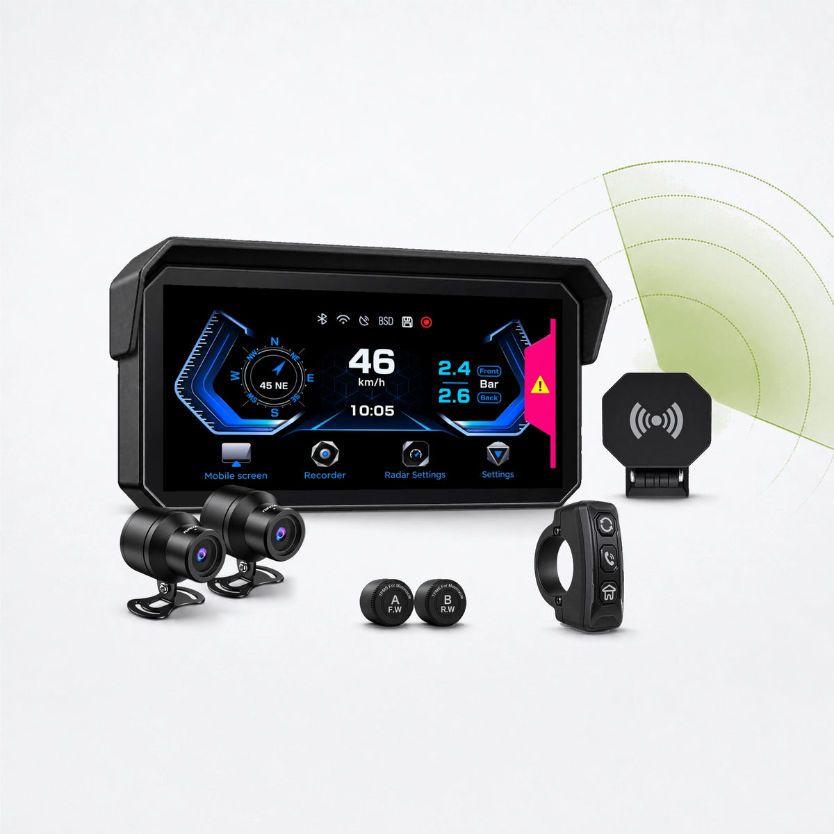 BX CarPlay Moto con Dashcam & smart BSD