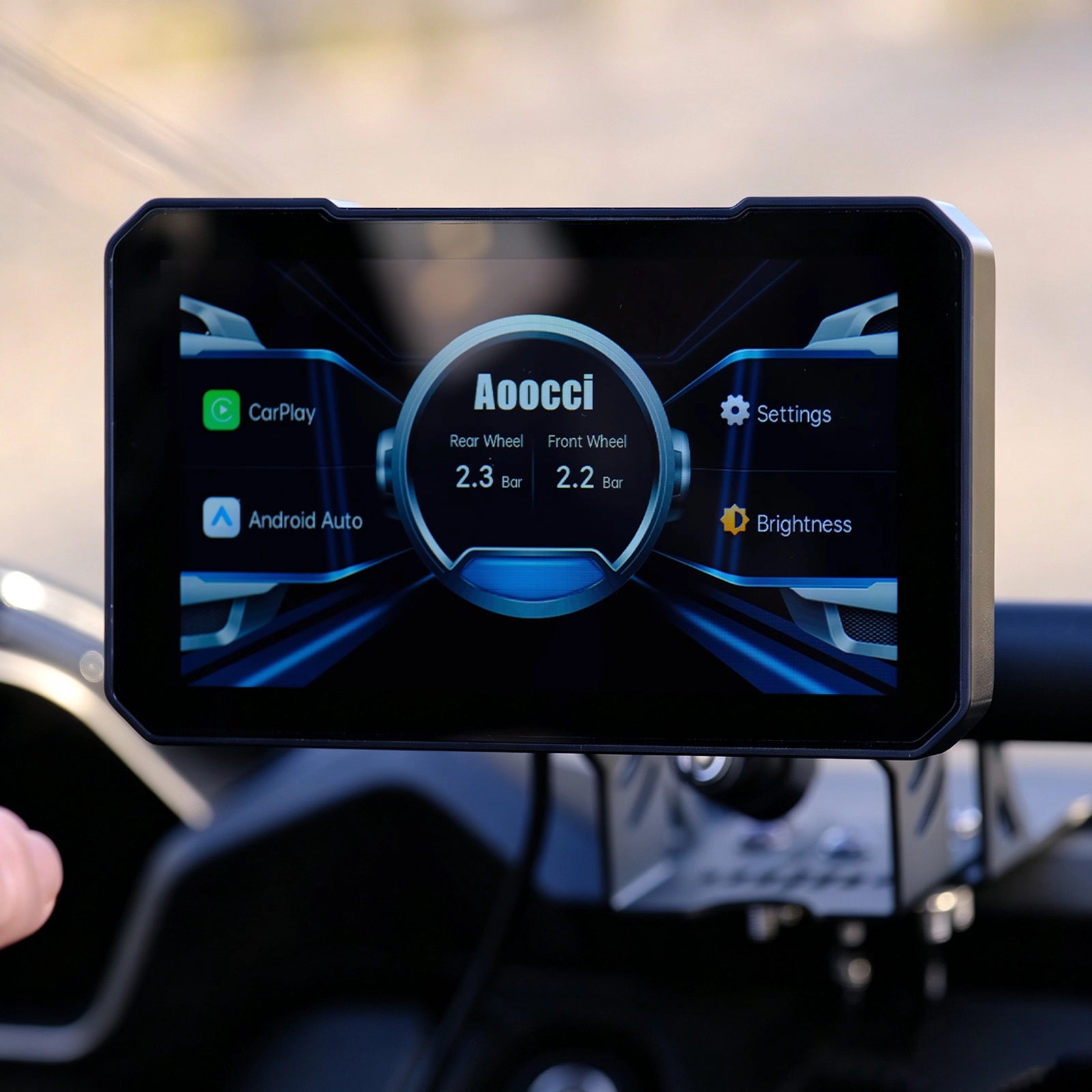 C3 Inalámbrica CarPlay Moto 5" Pantalla Táctil con Bluetooth