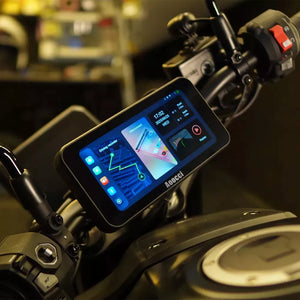 CarPlay Moto Instalado - Dashcam C6 Pro con Apple CarPlay en Manillar de Moto