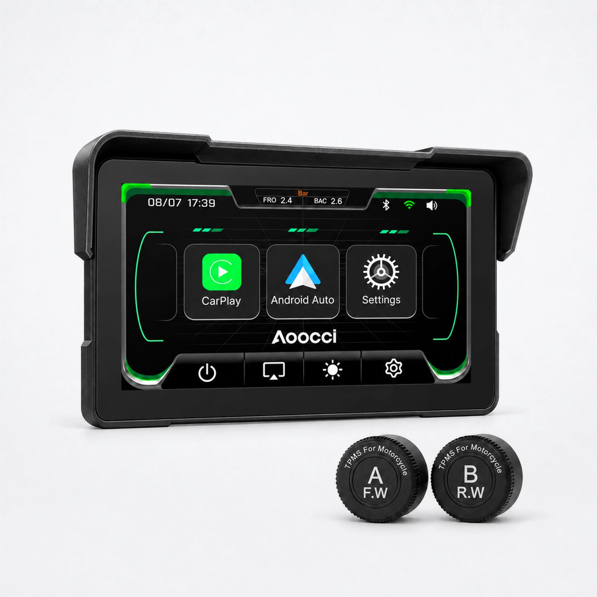 C7 pantalla moto 7 pulgadas con CarPlay y Android Auto
