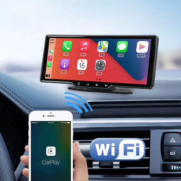 Aoocci P103 10" CarPlay Inalámbrico con Cámara de Salpicadero 1080P y Navegación