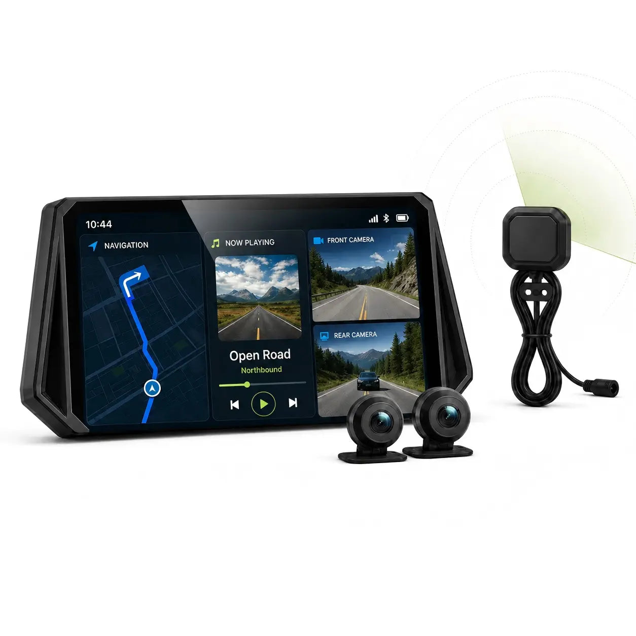 D6A Pantalla Inteligente Ultra Panorámica de 6,1" con Radar BSD de 60GHz y TPMS | 2K Dual Dash Cam