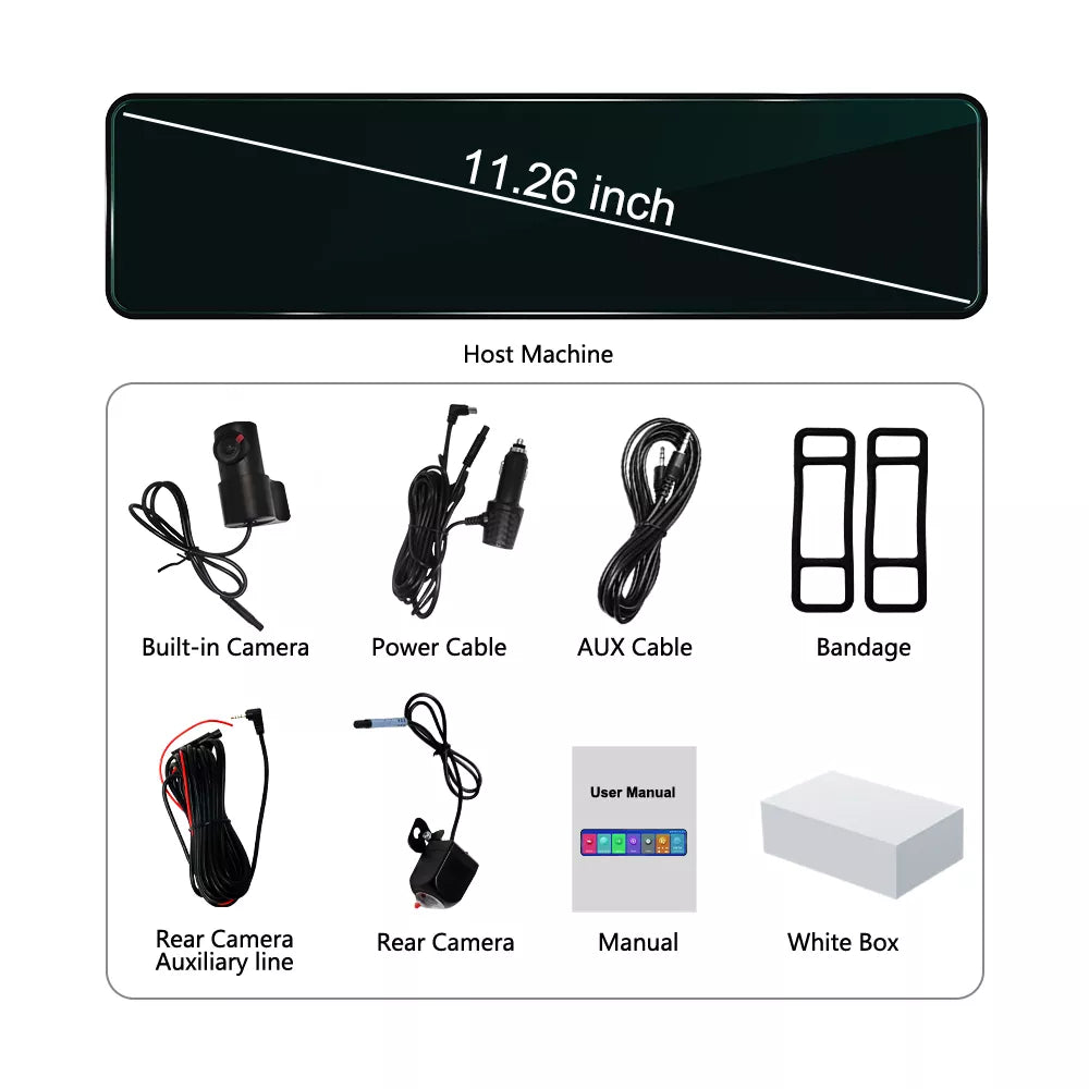 Aoocci P112 Grabadora Dashcam 4K/2K con GPS, Autoradio Portátil CarPlay/AA