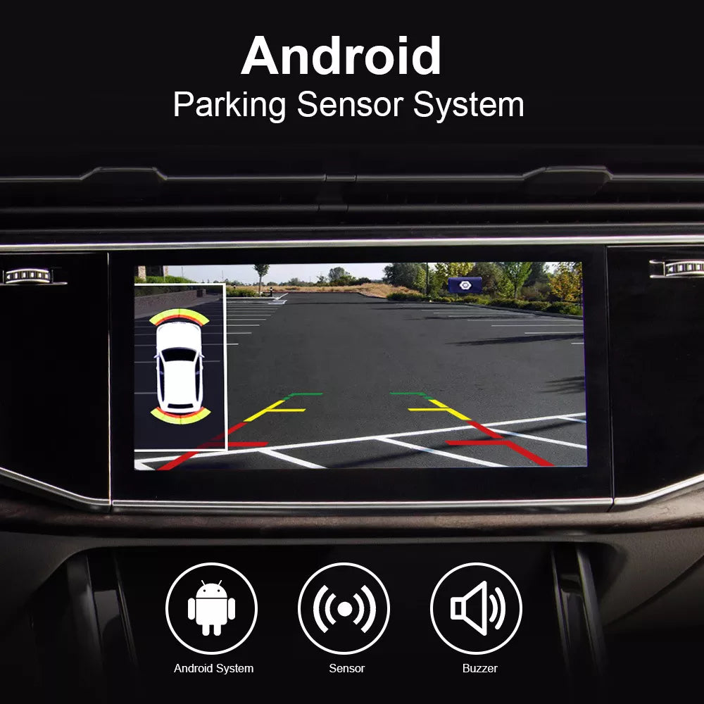 Sistema de Radar de Reversa Android R801 con 8 Sensores