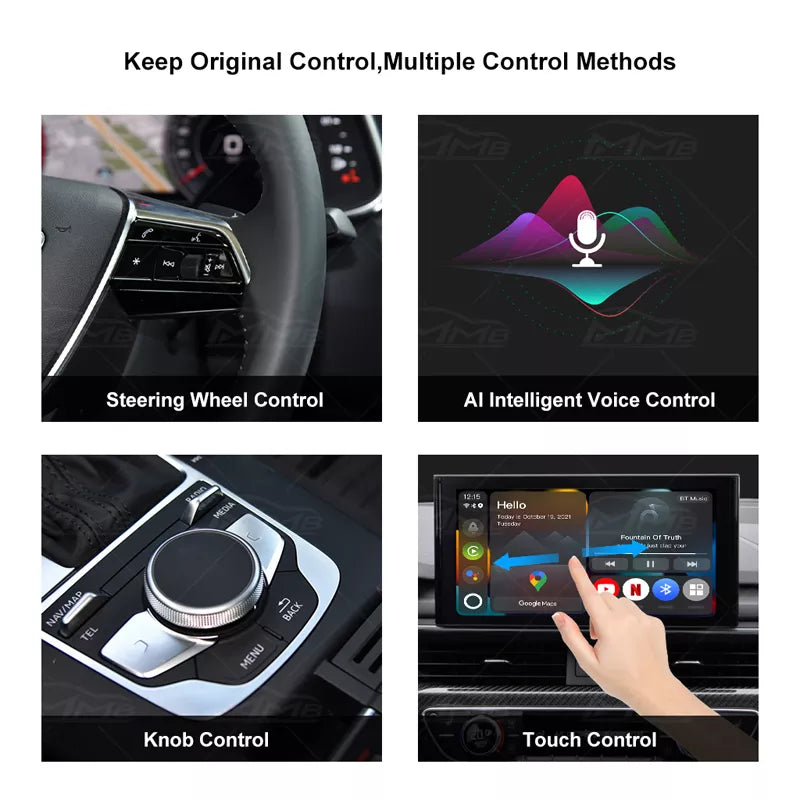 Wireless CarPlay＆Android Auto Adapter with Mirroring