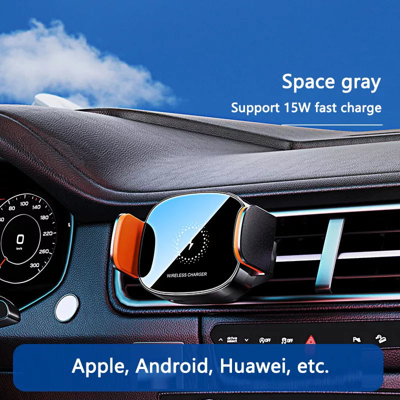 Soporte para Teléfono de Ventilación con Carga Inalámbrica