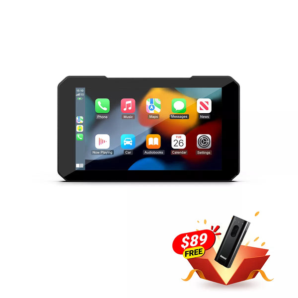 C3 Inalámbrica CarPlay Moto 5" Pantalla Táctil con Bluetooth
