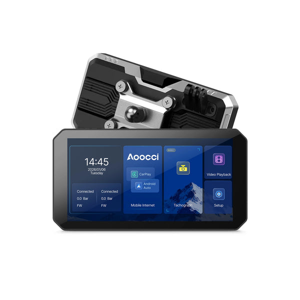Carplay Moto C9 Pro Max con Dashcam Delantero Trasero 1080P | Cámara para Moto